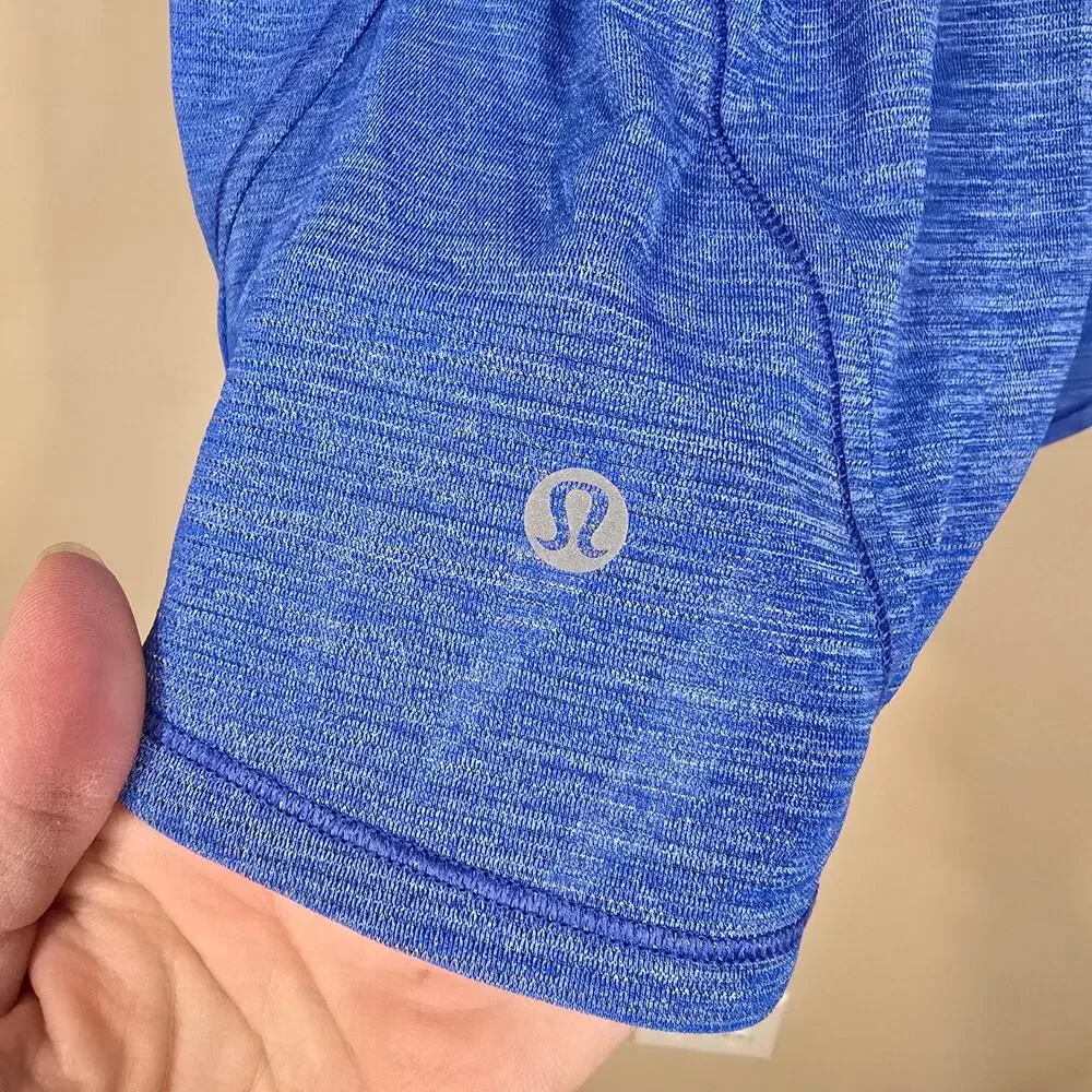 Women's Lululemon Blue Shimmer Sleeveless Athletic Workout Top | Size 4